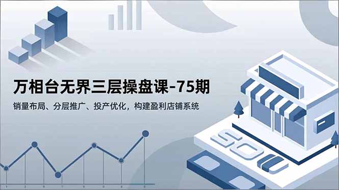 万相台无界三层操盘课-75期，销量布局、分层推广、投产优化，构建盈利店铺系统-创富资源云网创