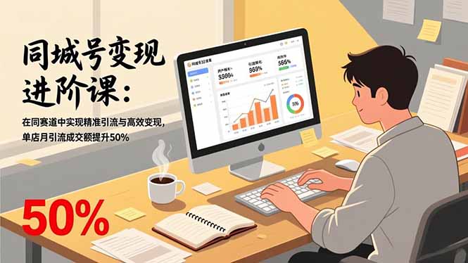 同城号变现进阶课：在同城赛道中实现精准引流与高效变现，单店月引流成交额提升50%-创富资源云网创