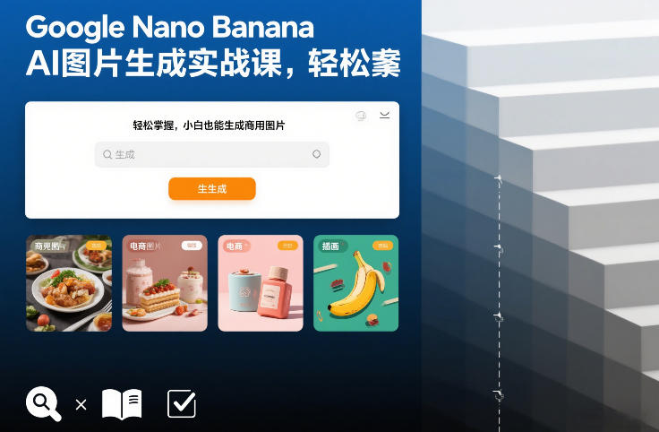 Google Nano Banana AI图片生成实战课，轻松掌握，小白也能生成商用图片-创富资源云网创