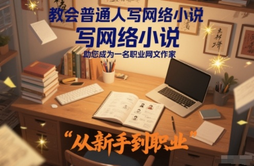 教会普通人写网络小说，助您成为一名职业网文作家-创富资源云网创