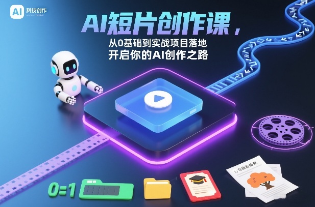 AI短片创作课，从0基础到实战项目落地，开启你的AI创作之路-创富资源云网创