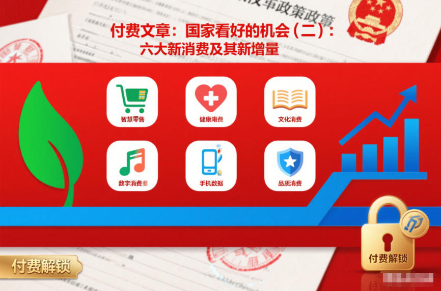 付费文章：国家看好的机会(二)：六大新消费及其新增量-创富资源云网创