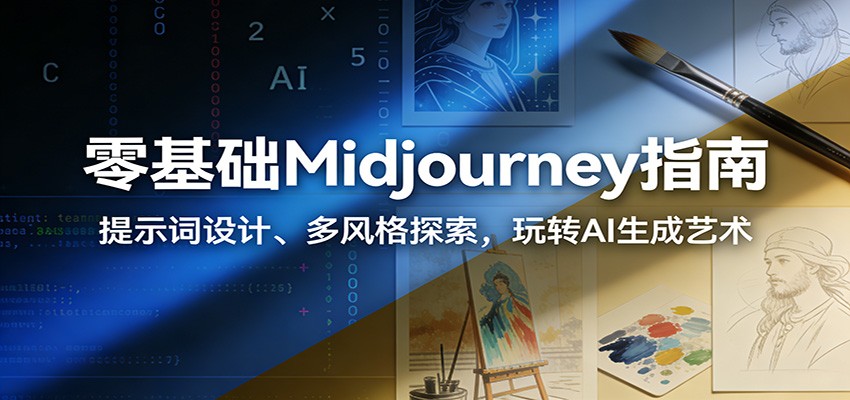 零基础Midjourney指南：提示词设计、多风格探索，玩转AI生成艺术-创富资源云网创