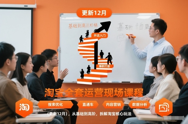 淘宝全套运营现场课程(更新12月)，从基础到高阶，拆解淘宝核心玩法-创富资源云网创