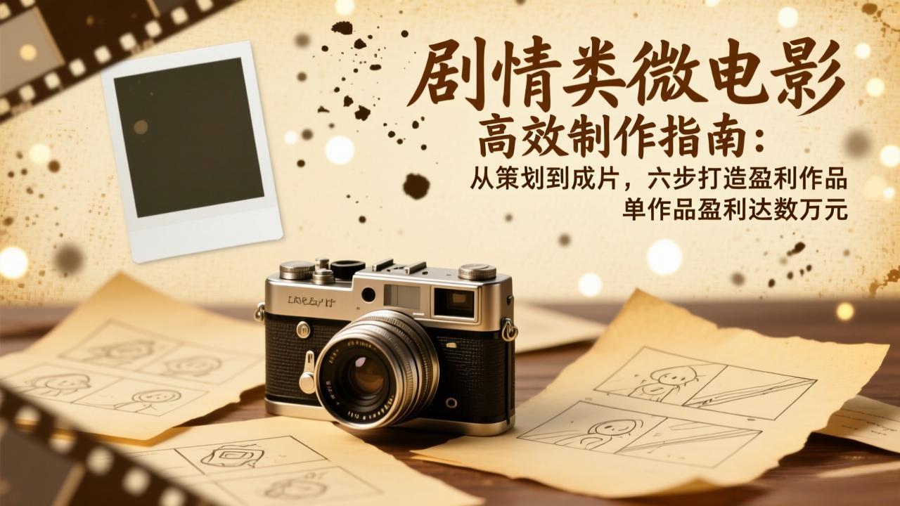 剧情类微电影高效制作指南：从策划到成片，六步打造盈利作品，单作品盈利达数万元-创富资源云网创
