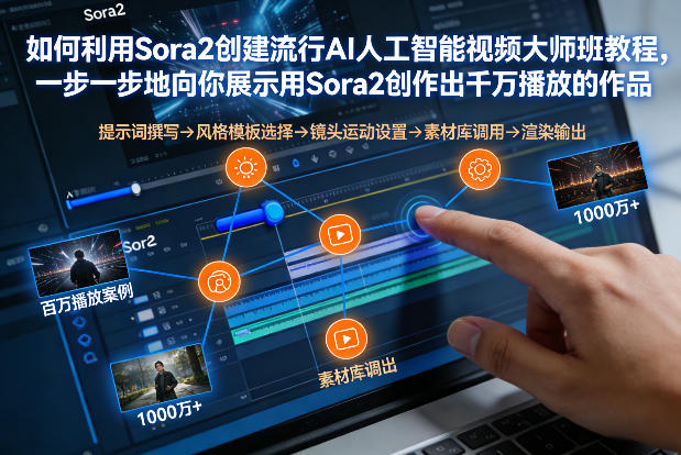 如何利用Sora2创建流行AI人工智能视频大师班，一步一步地向你展示用Sora2创作出千万播放的作品-创富资源云网创