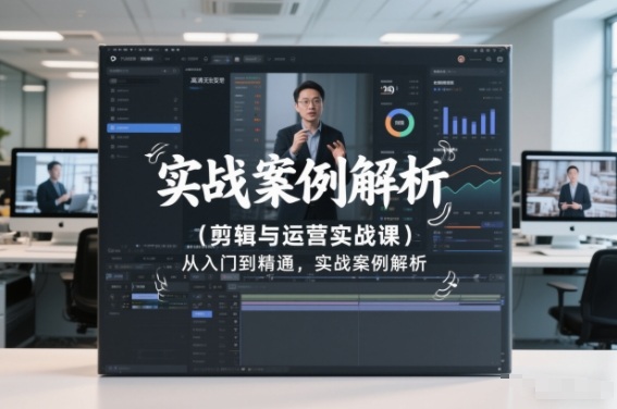 剪辑与运营实战课，从入门到精通，实战案例解析(更新2026)-创富资源云网创