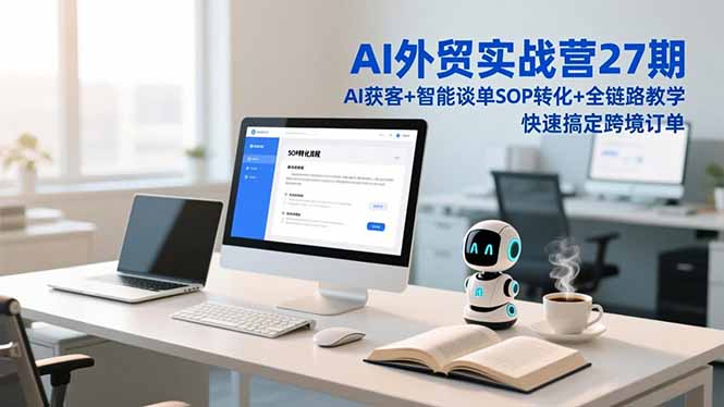 AI外贸实战营27期，AI获客+智能谈单+SOP转化+全链路教学，快速搞定跨境订单-创富资源云网创