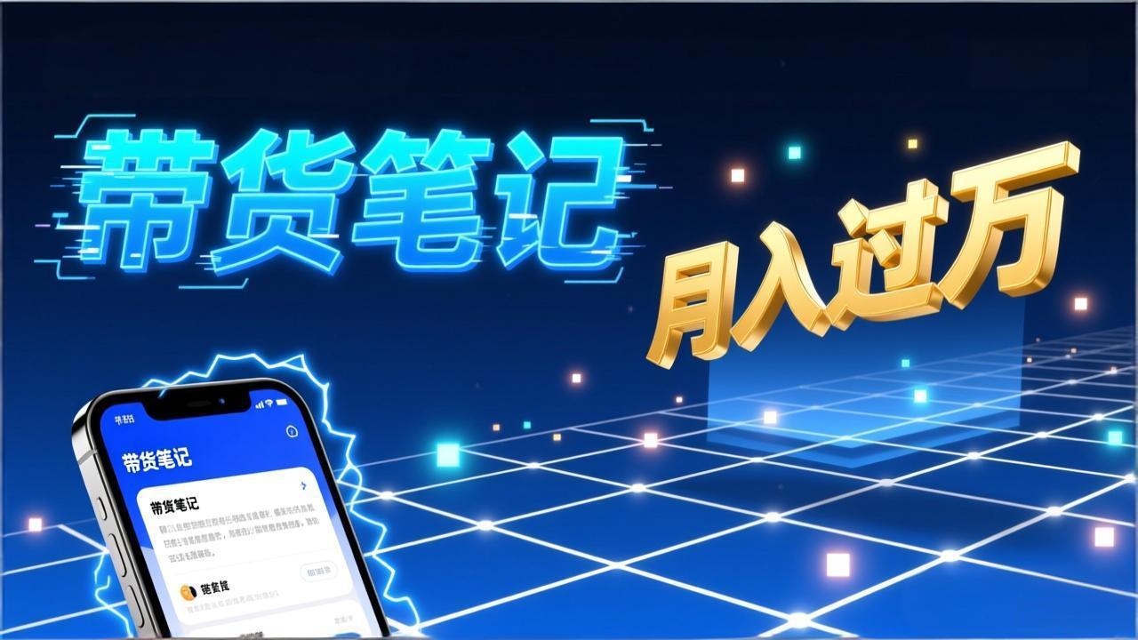 小红书爆款笔记带货实战：拆解封面标题正文全要素，手把手教你单篇笔记带货月入过万-创富资源云网创