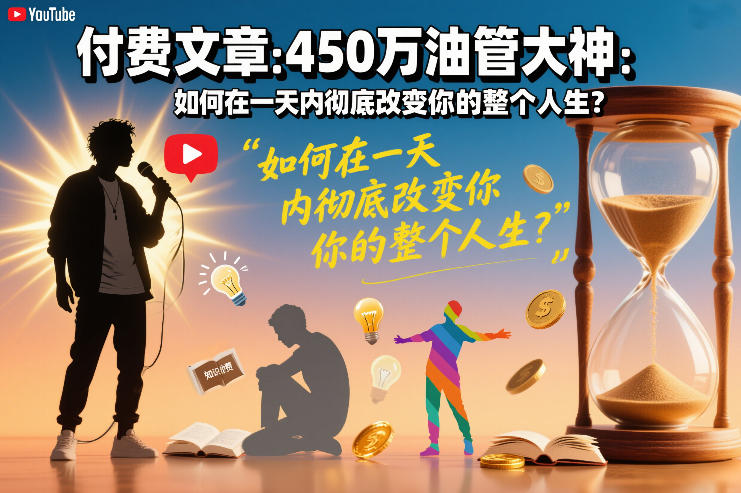 付费文章：450万油管大神：如何在一天内彻底改变你的整个人生？-创富资源云网创