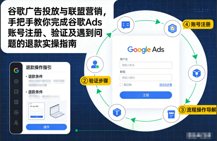 谷歌广告投放与联盟营销，手把手教你完成谷歌Ads账号注册、验证及遇到问题的退款实操指南-创富资源云网创