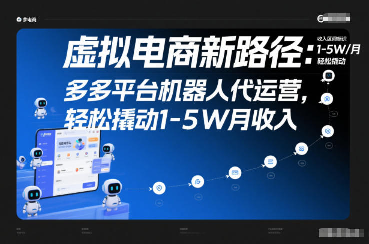 虚拟电商新路径：多多平台机器人代运营，轻松撬动1-5W月收入【揭秘】-创富资源云网创