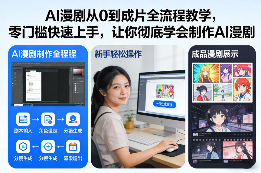 AI漫剧从0到成片全流程教学，零门槛快速上手，让你彻底学会制作AI漫剧【保姆级教程】-创富资源云网创