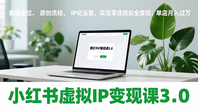 小红书虚拟IP变现课3.0，赛道定位、原创流程、IP化运营，实现零违规安全变现，单店月入过万-创富资源云网创