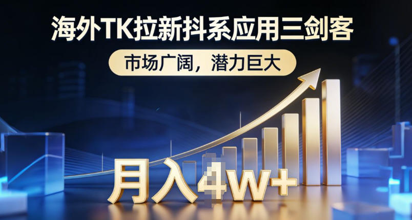 海外TK拉新抖系应用三剑客，市场广阔，潜力巨大，月入1w+-创富资源云网创