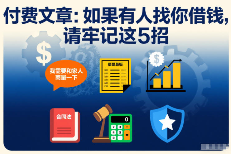 付费文章：如果有人找你借钱，请牢记这5招-创富资源云网创