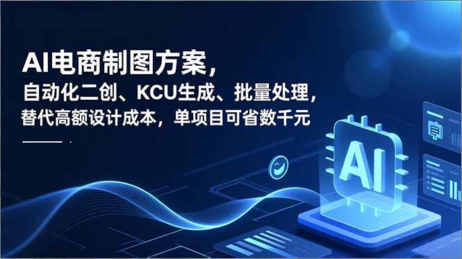AI电商制图方案，自动化二创、SKU生成、批量处理，替代高额设计成本，单项目可省数千元-创富资源云网创