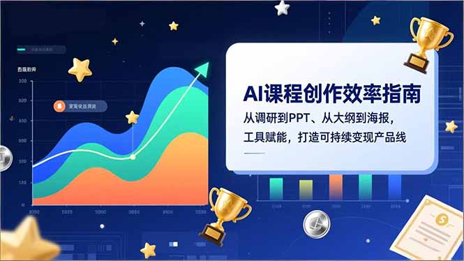 AI课程创作效率指南，从调研到PPT、从大纲到海报，工具赋能，打造可持续变现产品线-创富资源云网创