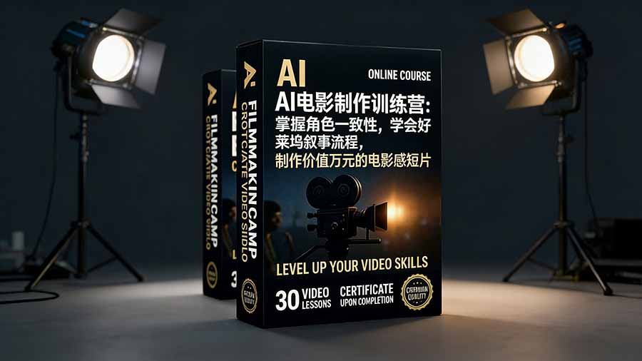 AI电影制作训练营：掌握角色一致性，学会好莱坞叙事流程，制作价值万元的电影感短片-创富资源云网创