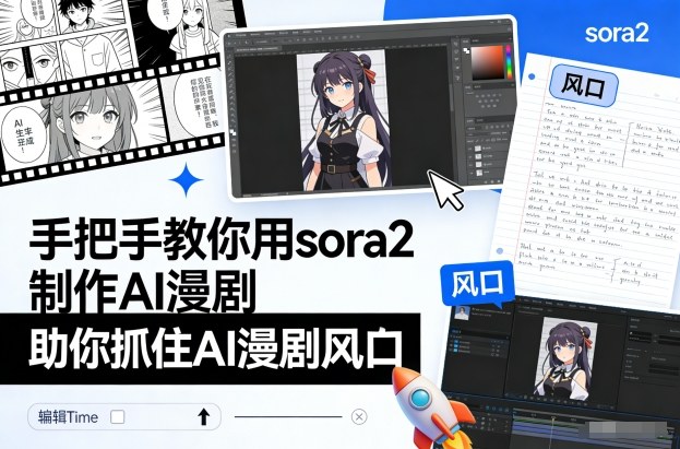 手把手教你用sora2制作AI漫剧，助你抓住AI漫剧风口-创富资源云网创