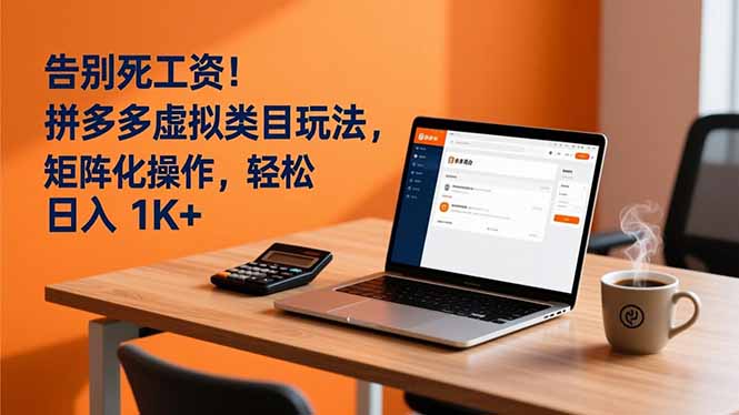 告别死工资！拼多多虚拟类目玩法，矩阵化操作，轻松日入 1K+-创富资源云网创