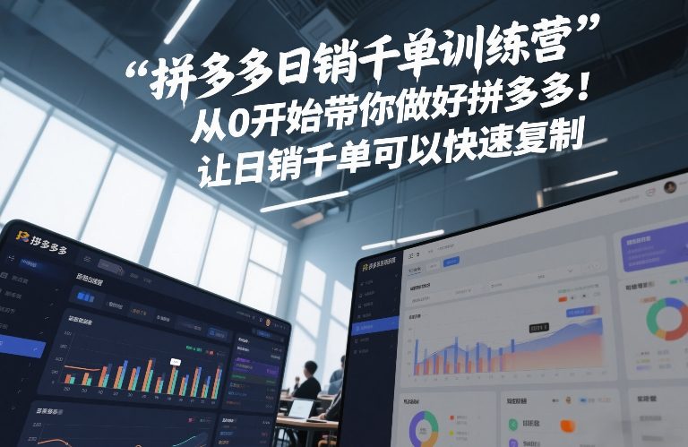 拼多多日销千单训练营,从0开始带你做好拼多多,让日销千单可以快速复制(更新26年3月)-创富资源库云网创