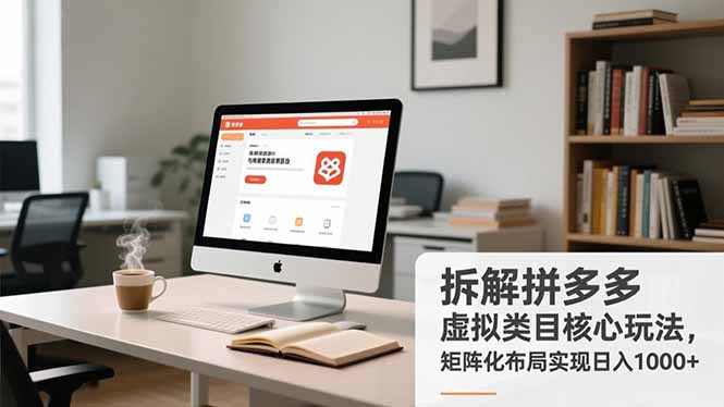 拆解拼多多虚拟类目核心玩法，矩阵化布局实现日入1000+-创富资源云网创