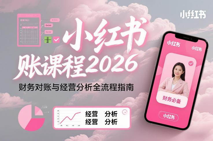 小红书对账课程2026，财务对账与经营分析全流程指南-创富资源云网创