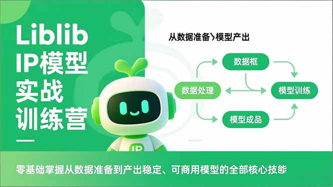 Liblib IP模型实战训练营，零基础掌握从数据准备到产出稳定、可商用模型的全部核心技能-创富资源云网创