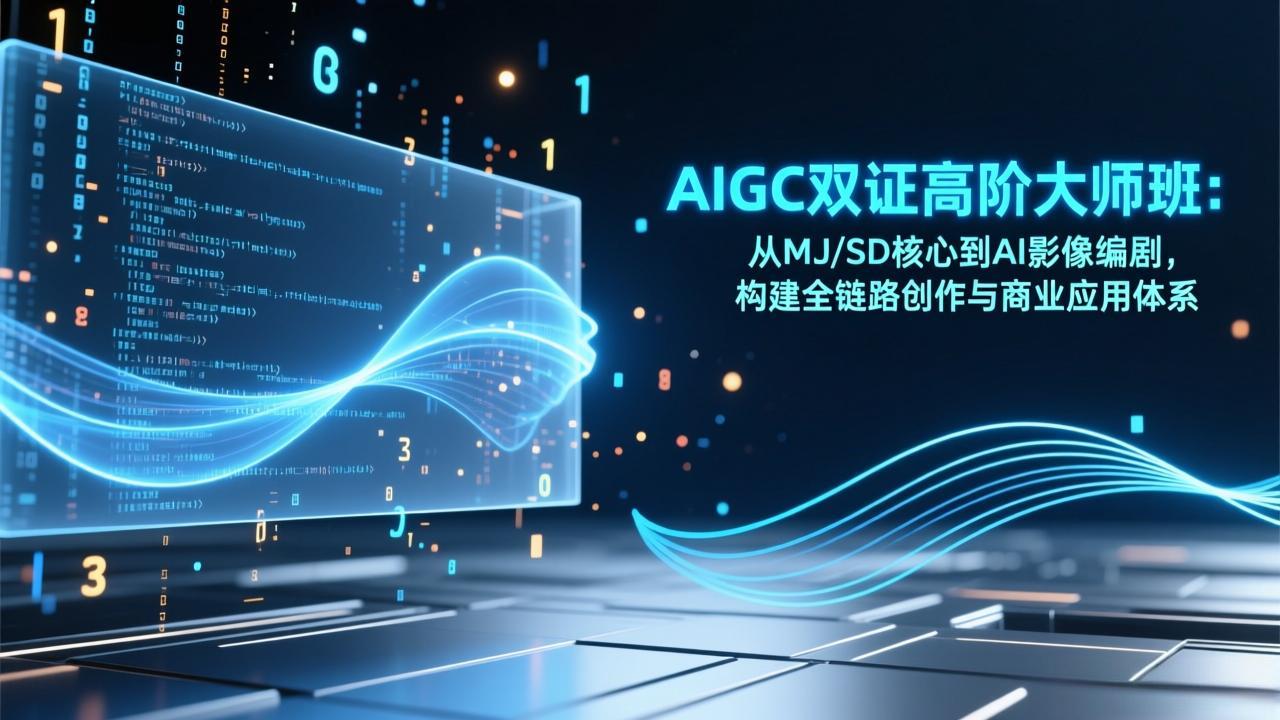 AIGC双证高阶大师班：从MJ/SD核心到AI影像编剧，构建全链路创作与商业应用体系-创富资源云网创