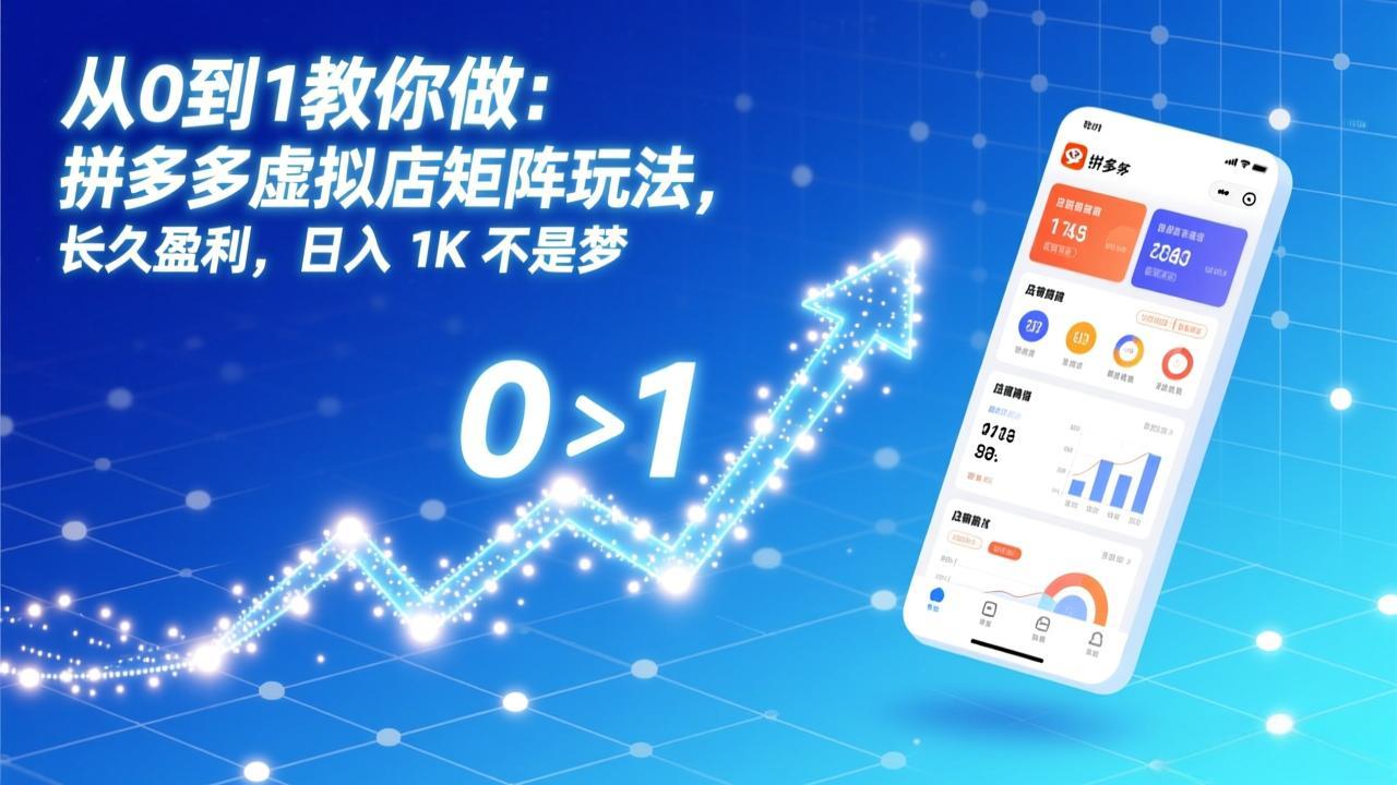 从0到1教你做：拼多多虚拟店矩阵玩法，长久盈利，日入 1K 不是梦-创富资源云网创