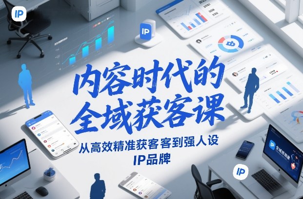 内容时代的全域获客课，从高效精准获客到强人设IP品牌-创富资源云网创